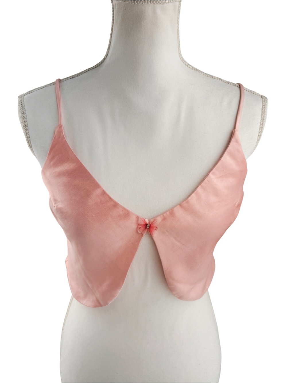 Princess Polly Amalia Pink Satin Butterfly Crop Cami Top Womens 6 Y2K Coquette